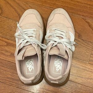 Vans Women's Blush and White Sneakers